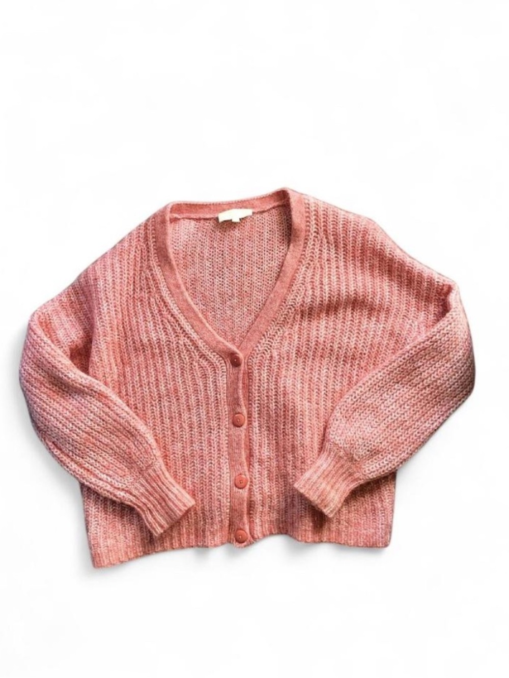 Authentic Sézane "Achille" Cardigan in Mottled Pink / Rose - Size Medium
